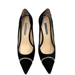 Stuart Weitzman The Davia 75 Suede Black Pumps‎ Size 7